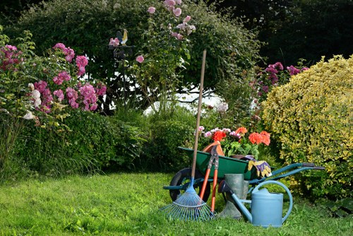 Professional landscaper designing a custom garden layout in Clapham